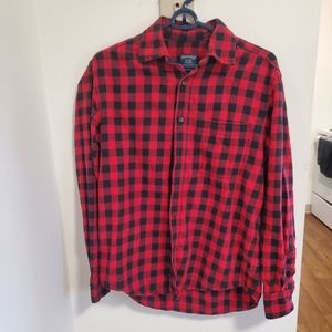 Faded Glory Small Black and red Flannel Shirt